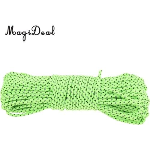 66ft Reflective Guyline Camping Tarp Tent Rope Line Cord Awning Tarp Cord for Outdoor Hiking Fishing Backpacking Beach