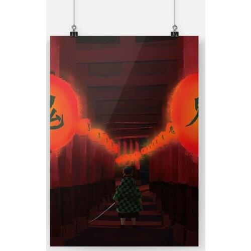 Tanjiro Kamado Mugen Train anime canvas painting decor wall art pictures bedroom study home living room decoration prints poster