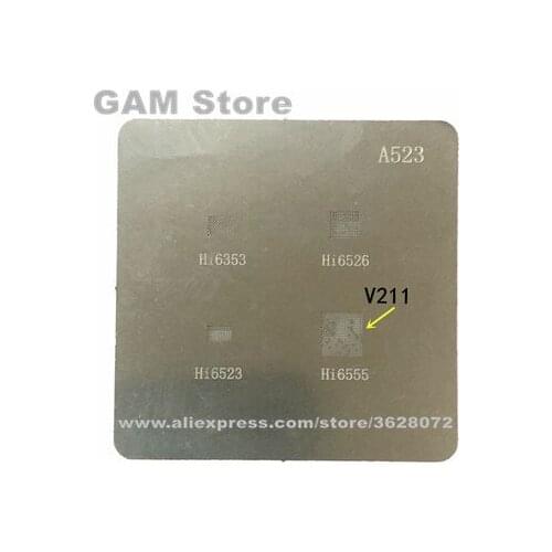 HI6353 HI6526 HI6523 HI6555 Power IC BGA Stencil Solder Balls Reballing IC Tin Plant Net Rework Stencil Heat Template