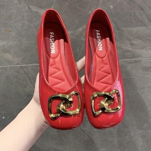 Summer Women Single Shoes Spring 2021 Mary Jane Flat Casual Womens Shoes Retretro Fashion Comfortable Square Head Leather Shoes