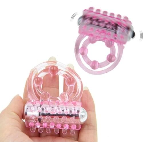 Dick Vibrator Wolf Ring Vibration Sex Toys Jelly Vibrating Sex Adjustable Adult Toys Tools Vibrator Clitrois Stimulator For Men