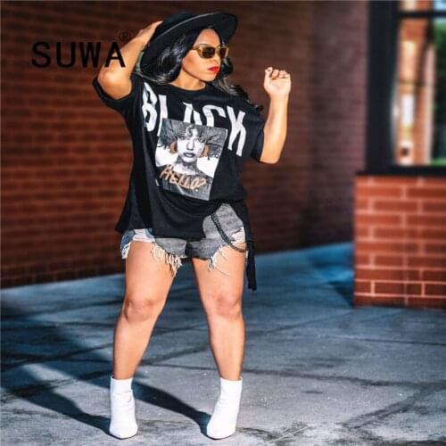 Vintage blacl white letter print oversize t-shirt top 2020 new arrival summer lounge wear short sleeve classic tee casual outfit