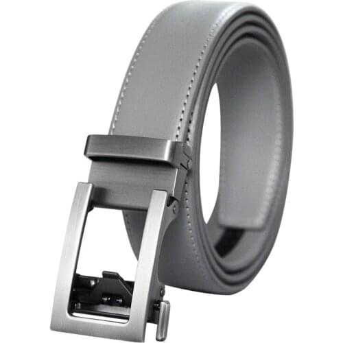 High Quality Mens Ratchet Click Belt Genuine Leather Dress Belt for Men Jeans Holeless Automatic Sliding Buckle belts