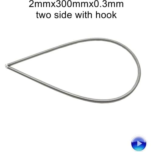 2000pcs 2mmx300mmx0.3mm two side with hook side sealing bag making machine extension springs