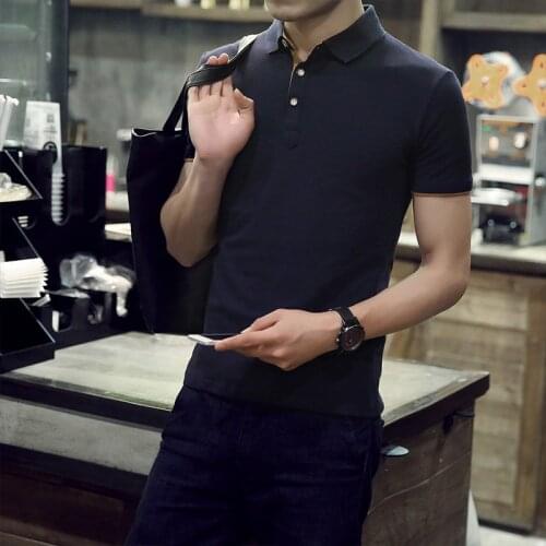 2020 summer new polo shirt casual mens trend cotton short T-shirt popular manufacturers direct sales