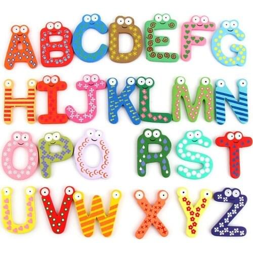 3D Cartoon 26 Letters Wall Stickers Kids Nursery home Decor Educational fun Toy