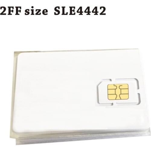 50pcs Contact ISO 7816 SLE4442 Blank Smart PVC Card 2FF SIM Punching Method