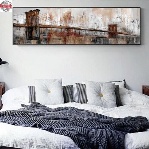 5D DIY Diamond Painting Diamond Embroidery New York City Picture of Rhinestone Vintage Bridge 3D pattern mosaic Home Decoration