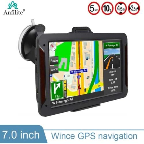 Anfilite Portable 7 inch 8GB Touch Screen HD Car GPS Navigation FM Transmitter 2020 Latest Europe Map Car Truck GPS Navigator