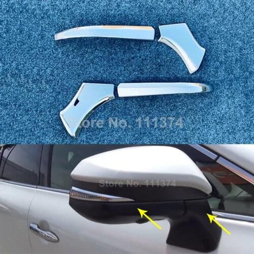 ABS Chrome Car Side Door Rear View Rearview Mirror Base Decor Cover Trim For Toyota Harrier Venza 2020 2021 Car Accessories