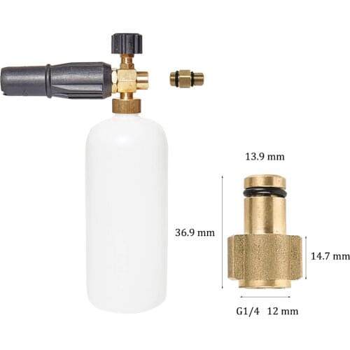 Car Washer Snow Foam Lance For Elitech For Texas For Hitachi High Pressure Washer Foam Generator Spray Gun Car Cleaning Tools