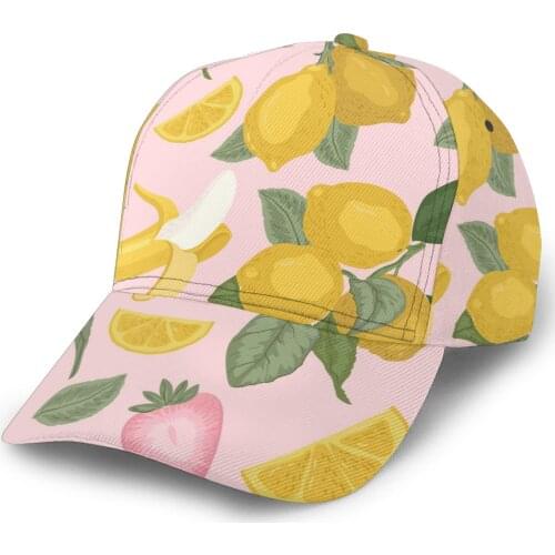Funny Fruit Of Lemons Bananas Baseball Cap women men snapback caps Classic Style hat Casual Sport Outdoor cap