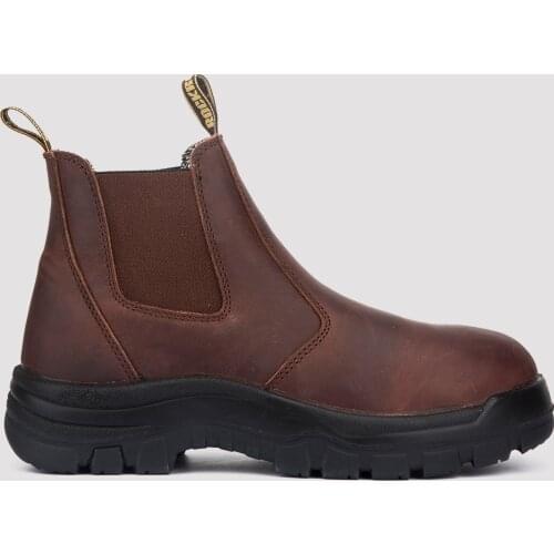 ROCKROOSTER Safety Shoes Men Work Boots Genuine Leather Waterproof Man Male Chelsea Slip On Non-slip Ankle Boots