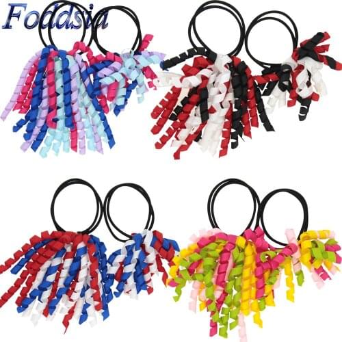 Mom and Baby Colorful Curly Ribbon Hair Ties Girls Hair Rubber Bands Kids Ponytail Holders Elastic Hair Bands For Women CH155