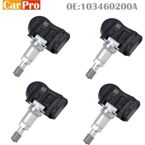 4 Pieces Tire Pressure Sensor TPMS S180052068 103460200A S180052068C 1034602-00-A for Tesla Model S X 3 2016-2018 433MHz