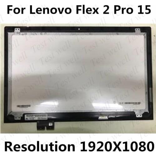15.6'' Touch Glass Digitizer + FHD 1920x1080 LCD Display Screen Panel Assembly without frame For Lenovo Flex 2 Pro 15 80FL 80K8