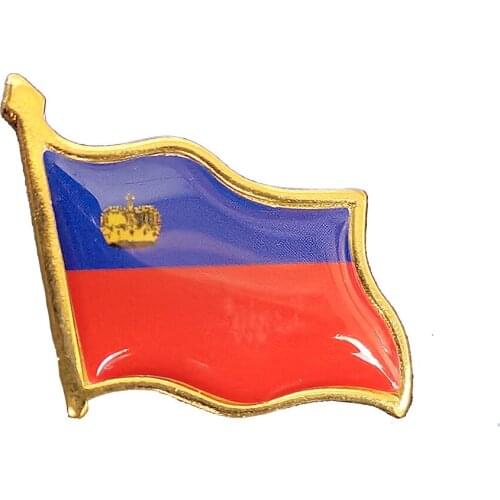 Liechtenstein Flag Brooch Enamel Pins Electroplated Gold Badge Backpack/Hat/Collar/Tie Clips Decoration Accessories