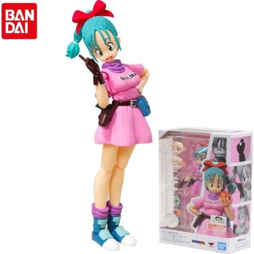 Bandai Genuine SHF Limited Dragon Ball Super Z BULMA Joints Movable Model Dolls ADVEN TURE BEGINS Action Figure Toys Cute Gifts