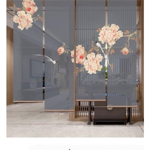 Hot sell semi-transparent roll-up curtain room divider living room Hanging screen