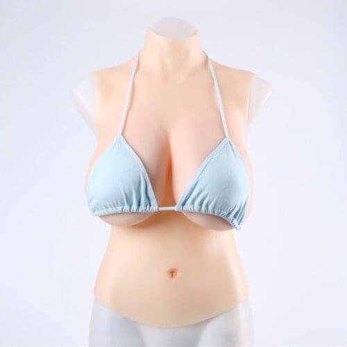 H-Cup 4700g Breast Form Silicone Fake Breast Boobs Tit Realistic Silicone Breast Plate Chest for Crossdresser Sissy Transvestit