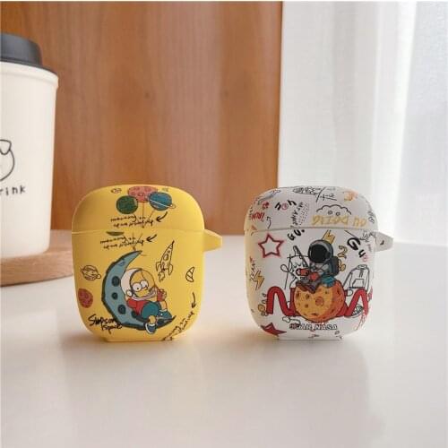 Soft PC Earphone Cover for Xiaomi Redmi Airdots 3 Pro Cute Astronaut Pattern Bluetooth Headset Protecte Charging Case Funda Cpa