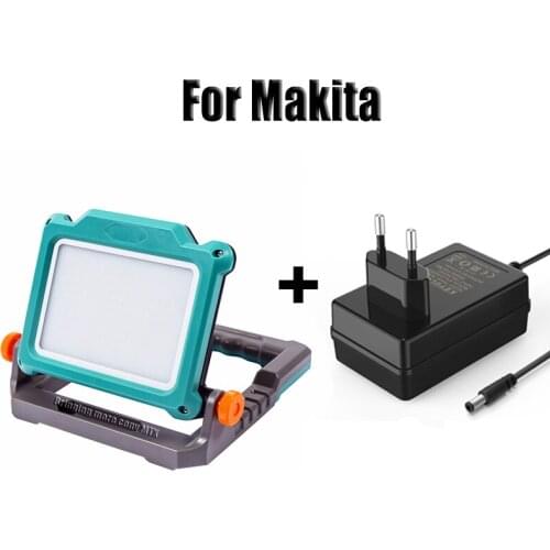 For DeWalt Makita Bosch 18V 20V Led Portable Spotlight Super Bright Led Work Light Rechargeable Lampe Led light by Tool battery