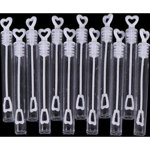 12pcs/lot Empty Bubble Soap Bottles Wedding Favors Baby Shower Birthday Party Decoration Kids Toy Bubbles Maker Outdoor Fun