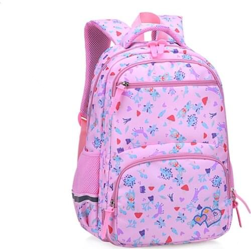 School bags suitable for grades 1-6 Fashion cartoon Flower printing children school backpack girls Schoolbags casual backpacks