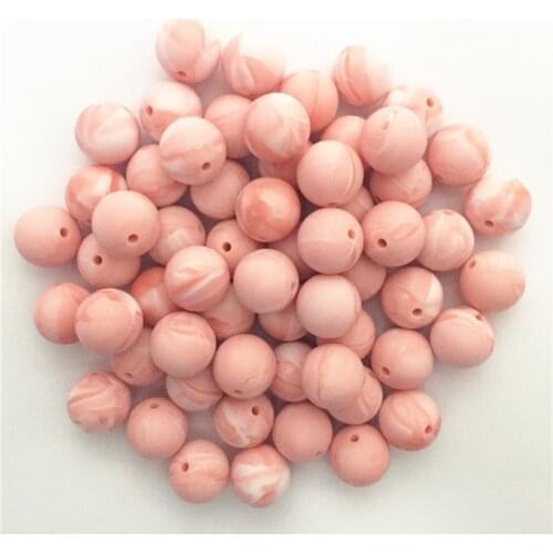 NEW Babys Silicone Teether Beads Silicone Food Grade Beads For Jewelery Round Teether Beads 20pcs/Lot 15mm Light Watermelon Red