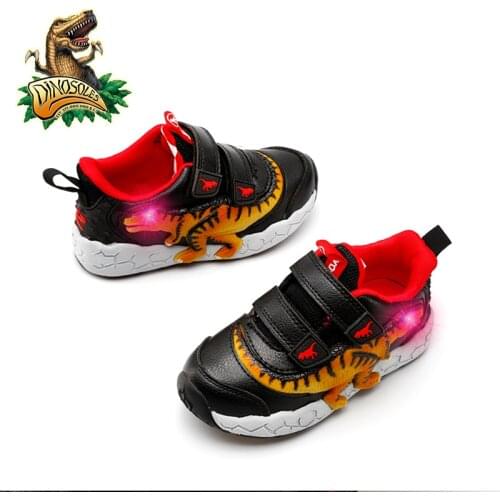 Kids Glowing Shoes Boys Shoes for Toddler Boys Kids Luminous Sneakers Dinosaur Light Up LED Sports Shoes Zapatillas De Deporte