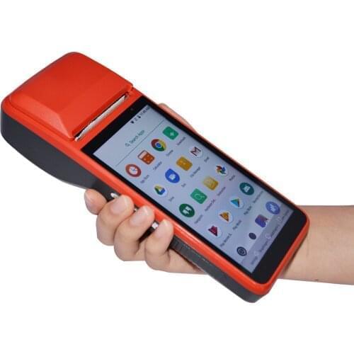 High Quality Android 7.1 Handheld 4G EFT POS Terminal With Printer Barcode Scanner receipt printing NFC Reader