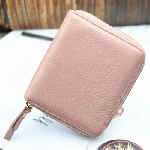 WESTERN AUSPICIOUS Wallet Women 100% Cow Leather Red Blue Black Pink Colour Hasp Lady Purse