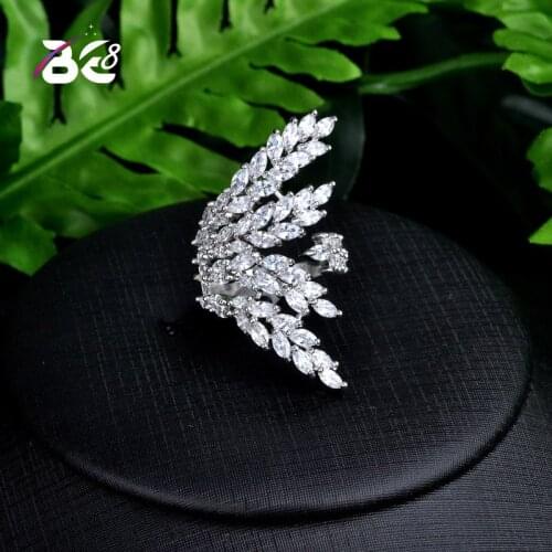 Be 8 Fashion Hot Creative Charming Movable Rings, Leaf Shape Rings Wedding Luxury Jewelry for Women R144