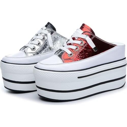 2021 Womens Shoes Spring Summer New Casual Single Shoes Womens Fashion Inner Height Increase High 10cm Platform Loafers