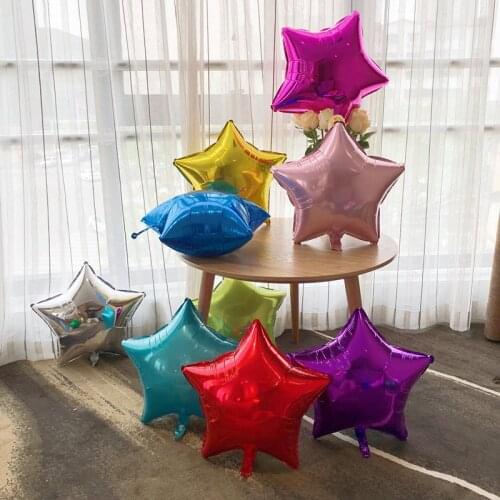 10pcs/lot 10inch Star Heart Foil Balloons Wedding Birthday Party Backdrop Decor Air Inflatable Globos Child Gift Toy