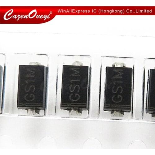 100pcs/lot GS1M SMD Rectifier Diode GS1M Making S1M SMA DO-214AC In stock
