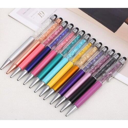 20PCS/LOT Party Favor Gift Newest Crystal Pens Filled With Crystal Can Be Print Couple Name Or Date
