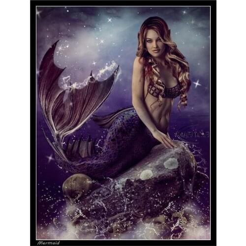 Mermaid Woman 3d DIY Diamond Painting Round/Square diamond Embroidery 5d mosaic full Diamond cross stitch Rhinestone A956