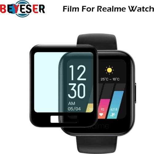 3D Curved Super Clear Full Coverage Screen Protector Film for Realme Watch Scratch Proof Smart Protective Film for Realme Watch