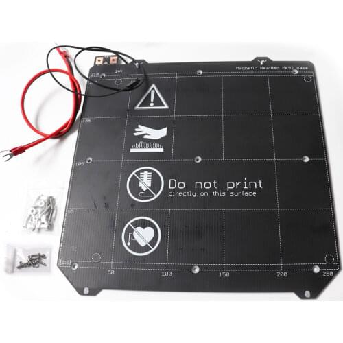 Prusa i3 MK2.5/MK3 3d printer heated bed MK52 beds with back traces, N35UH magnets prusa i3 mk2.5s/mk3s i3 heatbed mk3 hot bed