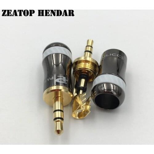 50Pcs Pailiccs 3.5mm 3 Pole Stereo Male Jack 3.5 Audio Repair Headphone Earphone Plug DIY Soldering Connector for 6mm 8mm Cable