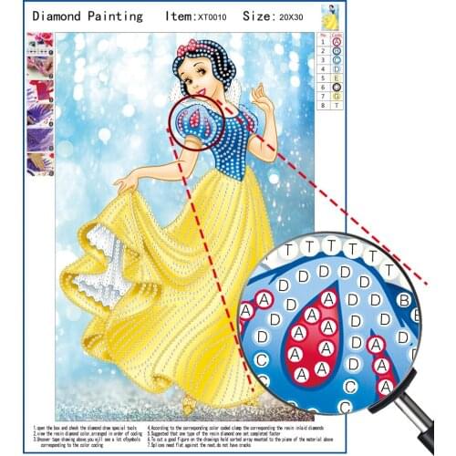 5D Diamond Painting Disney Princess Snow White Cross Stitch Embroidery Kit Handmade Art Mosaic Partially Drill Home Decor Gifts