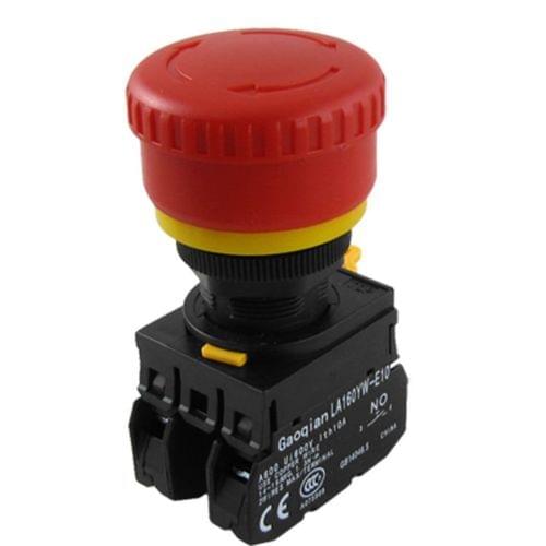 AC 600V 10A Red Sign Mushroom Emergency Stop Push Button Switch YW1B-V4E11R