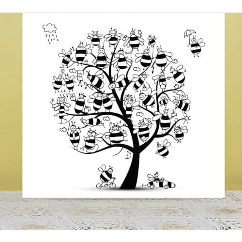 AZSG Naughty Bee Clear Stamps/Seals For DIY Scrapbooking/Card Making/Album Decorative Silicone Stamp Crafts