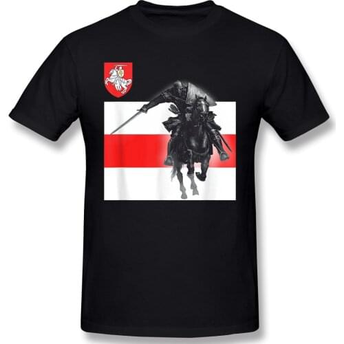 BELARUS POGONYA CHASE KNIGHT VITYAZ Classic Mens Basic Short Sleeve T-Shirt Funny Graphic R299 Tees Eur Size