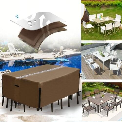 600D Oxford Cloth Outdoor Patio Garden Furniture Waterproof Covers Rain Snow Chair Covers for Sofa Table Chair Dustproof Cover