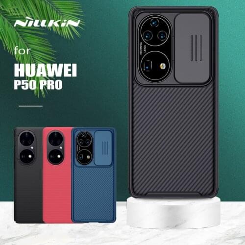 For Huawei P50 Pro Case Nillkin CamShield Slide Camera Case Slim Hard Frosted Shield Textured Back Cover for Huawei P50 Pro Case