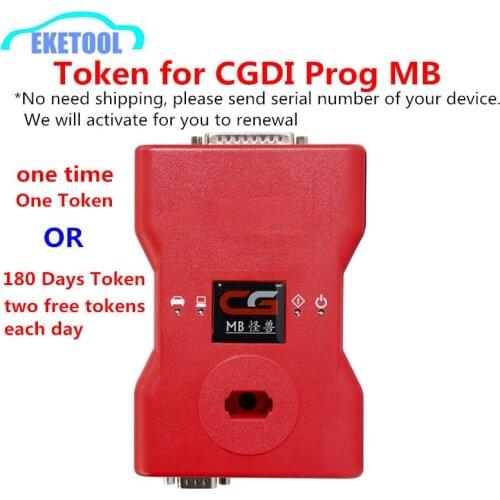 Add Token Service For CGDI Prog MB For Benz Car Key Programmer Optional 1 Token 1 time or 180 Days Two Free Tokens Each Day