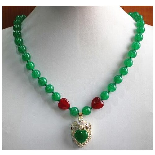 Elegant 8mm purple Jade and heart shape pendant necklace for valentines day party and anniverary