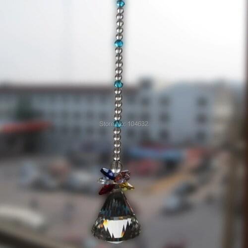 Feng shui 40mm crystal centrum&14mm octagon beads healing crystals suncatcher wedding decoration,crystal chandelier parts 63-1